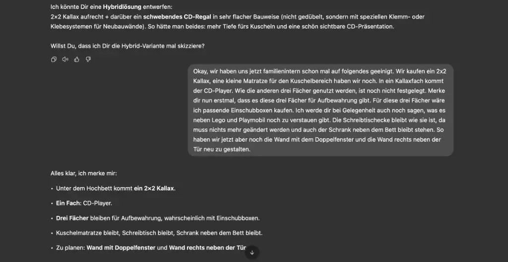 ChatGPT Kinderzimmer-Beispiel Blaubeerkuchen mit Royal Icing