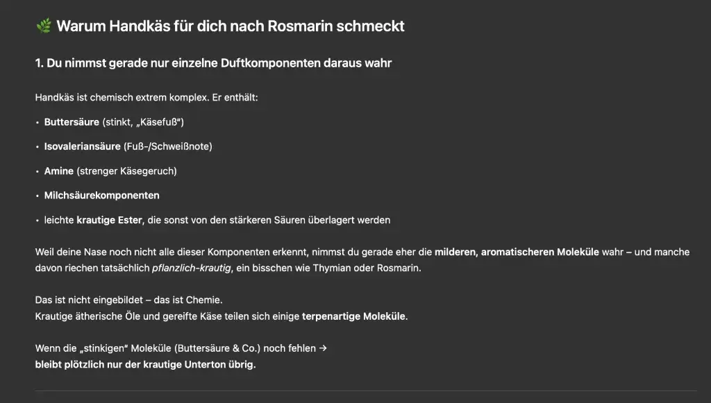 ChatGPT Riechtraining-Beispiel Blaubeerkuchen mit Royal Icing