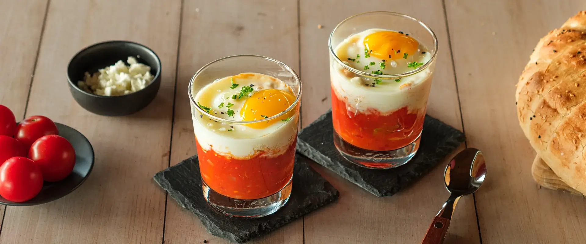 Ei im Glas – Shakshuka Stil