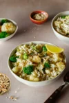 Orzotto: Orzo Pfanne mit Brokkoli und Blumenkohl